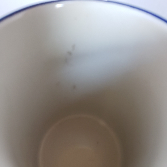 Dog Paw Mug Large 5 " H 3.25 Dia Snowflakes Ceramic Coffee Tea Winter Blue White - Picture 3 of 8